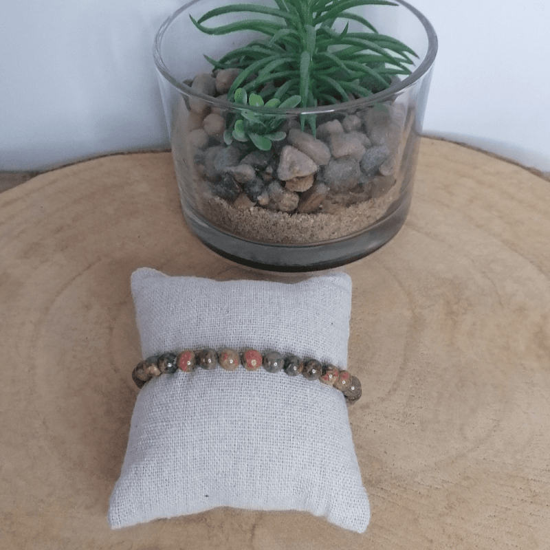 bracelet en unakite 6 mm