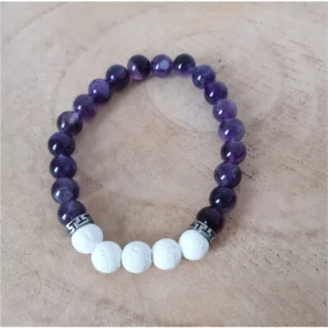 bracelet diffuseur huile essentielle améthyste