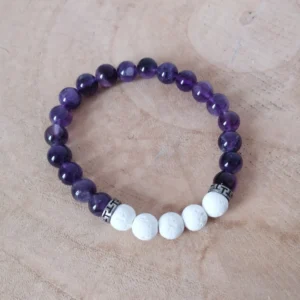 bracelet diffuseur huile essentielle améthyste